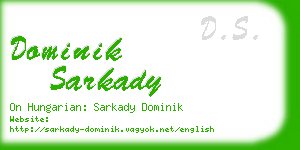dominik sarkady business card